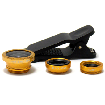 Fisheye Lensa Universal 3in1 - Gold