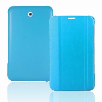 Ume Flip Leather Case Cover For Samsung Galaxy Tab A / T350 - Biru Muda