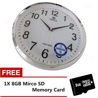 P2P WiFi Wall Clock Hidden Spy Camera Video RecorderCan SeeReal-time Video by WIFI/3G/4G Mobilephone in AnywhereAnytime WithCycle recording,Motion Detection Free 8GB Mirco SD Memory Cacrd Buy1 Get 1 Free - intl