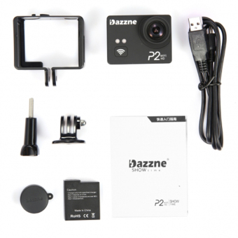 Dazzne P2 WIFI Sports Camera 1080P30 2 inch LCD Screen ProfessionalHD Lightweight Waterproof DV Mounting Selfie Action Camera