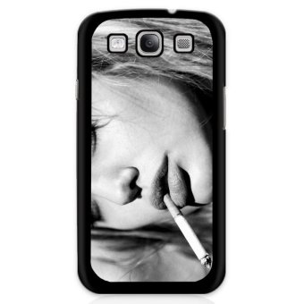 YM Cool Smoking Girl Printed Samsung Galaxy E7 Phone Case (Black)