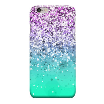 Indocustomcase Mint Glitter Cover Hard Case for Apple iPhone 6 Plus