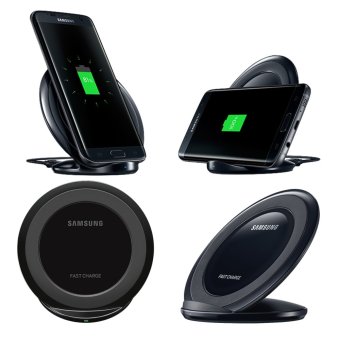Samsung Wireless Charger Stand Fast Charging for Galaxy S7/S7 Edge/S6/S6 Edge/Note 5 - Hitam