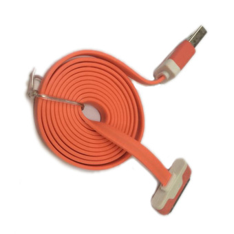 Cantiq Cable Data Charging Charger Cable USB Flat 30pin For Apple iPhone 4/4s/ iPad - Orange