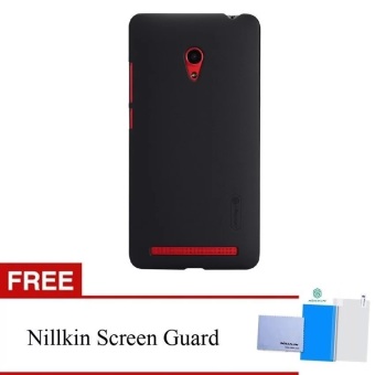 Nillkin Frosted Shield Hard Case Original untuk Asus Zenfone 6 (A600CG) - Hitam + Gratis Nillkin Screen Protector