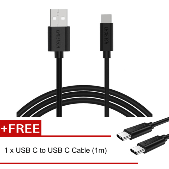 CHOETECH 2 Pack (1* Type C Cable +1* USB C Cable) 3.3ft/1m USB Type C Cable for Type C Supported Devices