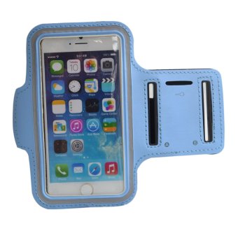 Cocotina 5.5'' Sports Jogger Armband Arm Holder Phone Storage Case For iPhone 6 Plus / 6S Plus - Sky Blue