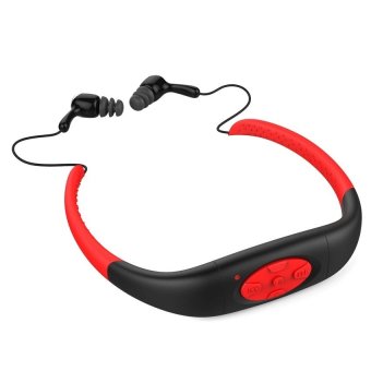 IPX8 Head Wearing Type Waterproof 8GB Water Resistant High Stereo MP3 Player (Red)