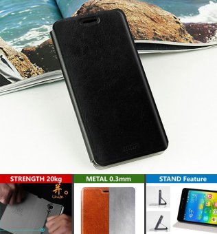 MOFI Soft Leather Flipcase Cover Xiaomi Redmi Note 2 - Hitam