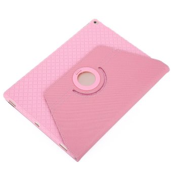 360 Degrees Rotating Stand PU Leather TPU Back Cover Case Protective Flip Folio Detachable Soft Rubber Cover for iPad Pro (PINK)