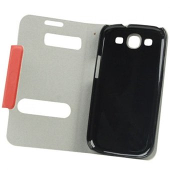Blz Call Display Flip Leather Case with Holder for Samsung Galaxy SIII / i9300