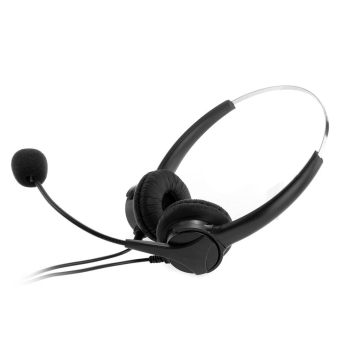 4-Pin Call Center Corded Operator Telephone Headset Headphone with Microphone