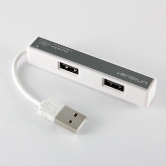 uNiQue USB Hub 2.0 4-port Aluminium Stick U2-39 Grey