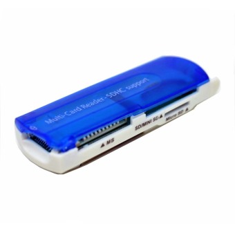 Multi Function Microware USB 2.0 Support MS / SD / Mini SD / Micro SD - Biru