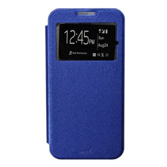 Smile Flip Cover Case Xperia M4 Aqua - Biru Tua
