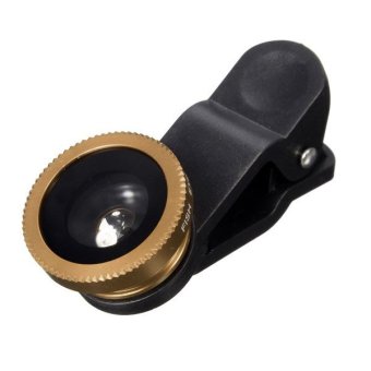 Universal Clip Lens 3 in 1 - Hitam / Gold