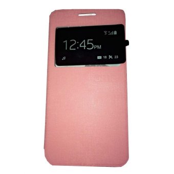 Ume Flip Shell / FlipCover for Infinix Hot 2 X510 Leather Case / Sarung HP / View - Pink