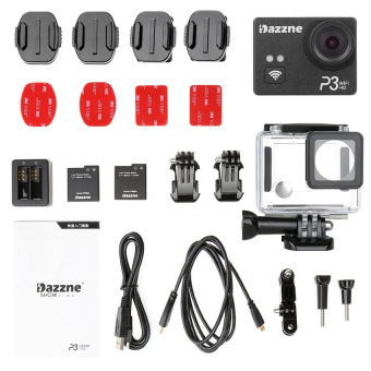 Dazzne P3 1080P60 LCD Screen Waterproof HD Sports Action CameraVideo DV Camcorder WIFI Mobile APP Control Replacement As Sj5000