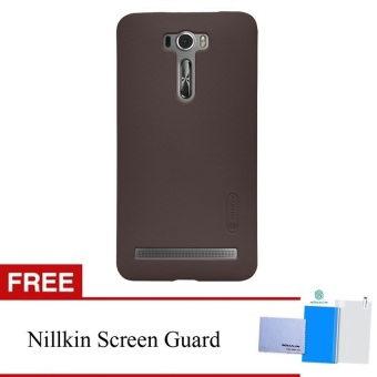 Nillkin Frosted Shield Hard Case Original untuk Asus Zenfone 2 Laser 6.inch (ZE601KL) - Coklat + Gratis Nillkin Screen Protector