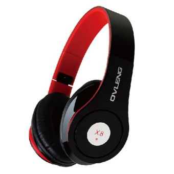 OEM OVLENG Universal Stereo Headset with MIC (Black and Red)