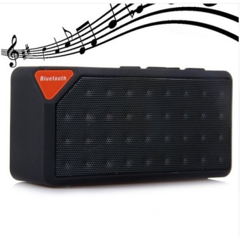 Mini Bluetooth Speaker X3 TF USB FM Radio Wireless Portable MusicSound Box Subwoofer Loudspeakers with Mic for iOS Android（black�x89 - intl
