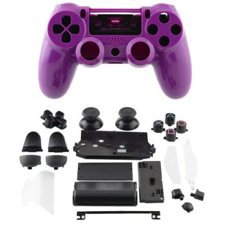 Hot Wireless Controller Shell Case Purple Cover +Button For Sony PS4 Joystick - intl