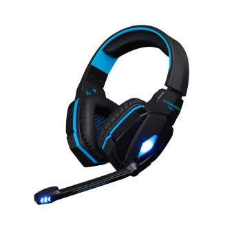 JIANGYUYAN Each Professional 3.5mm Stereo Noise Canelling PC Laptop Gaming Headset Headphone with Microphone HiFi Driver (Black Blue)