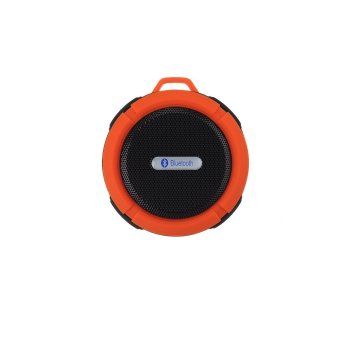 DRFUNDA Wireless Bluetooth 3.0 Waterproof Outdoor Shower Speaker Suction Cup Mic Hands Free Speaker Orange