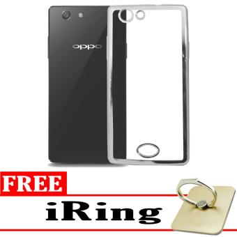 Softcase Silicon Jelly Case List Shining Chrome for Oppo Neo 5 (A31) - Silver + Free iRing