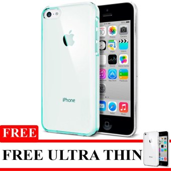 Softcase Ultrathin Soft for iPhone 5 - Biru Clear + Gratis Ultrathin