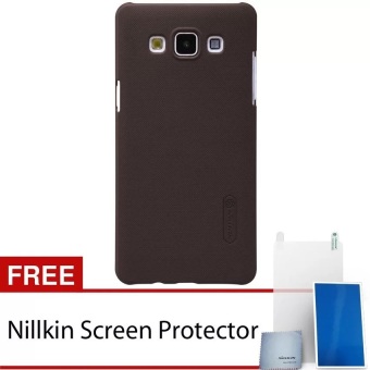 Nillkin Frosted Shield Hard Case untuk Samsung Galaxy A5 A500 - Coklat + Gratis Nillkin Screen Protector
