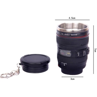 Popular Camera Lens Cup 24-105 Coffee Travel Mug Thermos Stainless Steel Leak-Proof Lid - intl
