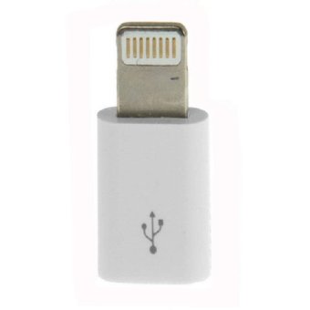 Micro USB Female to Lightning 8 Pin Adapter for iPhone 5/5s, iPad Air/Mini, iTouch (White)