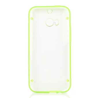 joyliveCY Hard Protector Skin Luminous Tpu+Pc Transparent Case Cover Clear Back Protective For Htc One Green