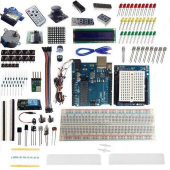 USTORE UNO R3 Starter Kit 1602 LCD Dot Matrix Breadboard LED Resistor for Arduino