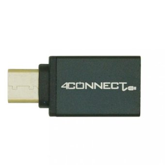 4Connect Metal Type-C Male to USB 3.0 A Female Adapter Converter USB 3.1 OTG - Black