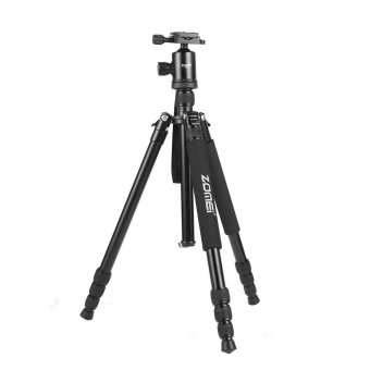 Zomei Z888 Professional Portable Metallic Color Aluminium Tripod & Ball Head Compact Travel for All Canon Sony Nikon DSLR Camera （Black） - intl