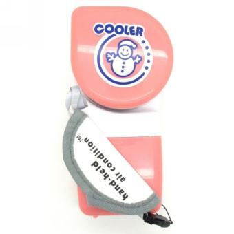 Titanium Handheld Mini Portable Air Conditioner USB Fan - Merah Muda