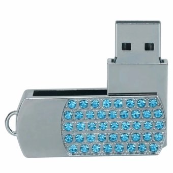 LCFU764 64GB Crystal Flash Memory Drive Stick U Disk USB (blue) - Intl