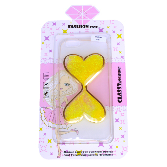 Fashion Case Gliter Love Casing for iPhone 6 Plus - Yellow
