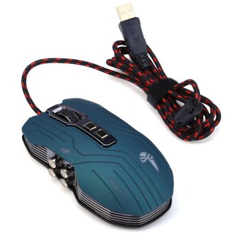 LUOM G5 9D Button 3200 DPI Optical Vibration Wired Gaming Mouse (Hunter green )