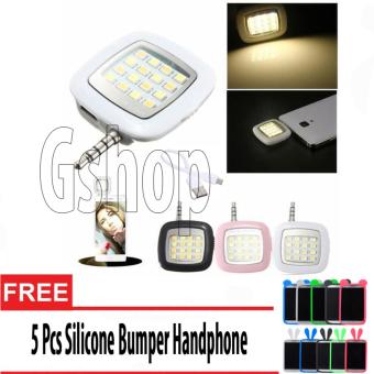 Gshop Universal Lampu Selfie 16 LED / LED Flash Selfie 16 LED + 5Pcs Bumper Handphone