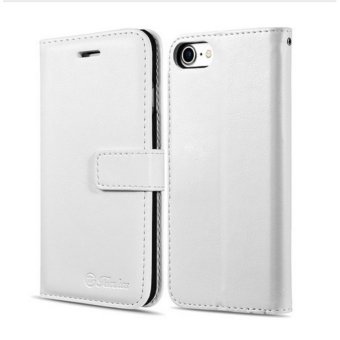 Lantoo iPhone 7 Case, iPhone 7 Wallet case, Mykit Premium PU Leather [Card Slot] [Wallet] [Stand] Belt Closure Stand Flip Protective Cover Case for Apple iPhone 7 (4.7 Inch), white - intl