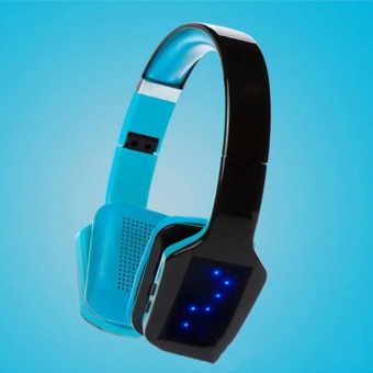 S650 Wireless Bluetooth Headphone 3D Stereo Subwoofer LED Light (Black+Blue)