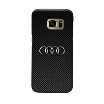 Indocustomcase Carbon Audi logo Casing Case Cover For Samsung Galaxy S7