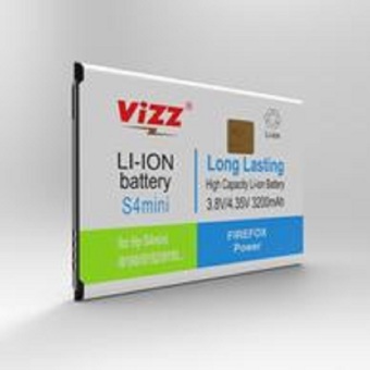 Vizz Battery Batt Batre Baterai Double Power Vizz Samsung S4 mini i9190 3200 Mah