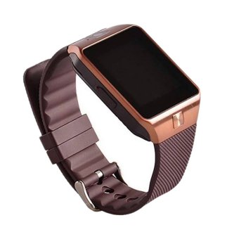 uNiQue Smart Watch DZ09 U9 for iOS and Android - Strap Rubber - Cokelat