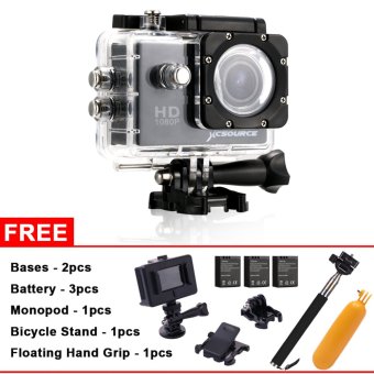 XCSource SJ4000 1080P 12MP Full HD Sport Action Camera + 3 Battery + Super Kits - Black