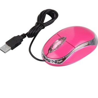 joyliveCY USB Wired Pink Optical Scroll Wheel Laptop Mouse Mice for PC Laptop Desktop (Pink)
