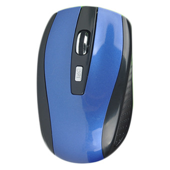 Moonar Fashion 2.4GHz Optical Mice Cordless Wireless Mouse USB Receiver (Blue)